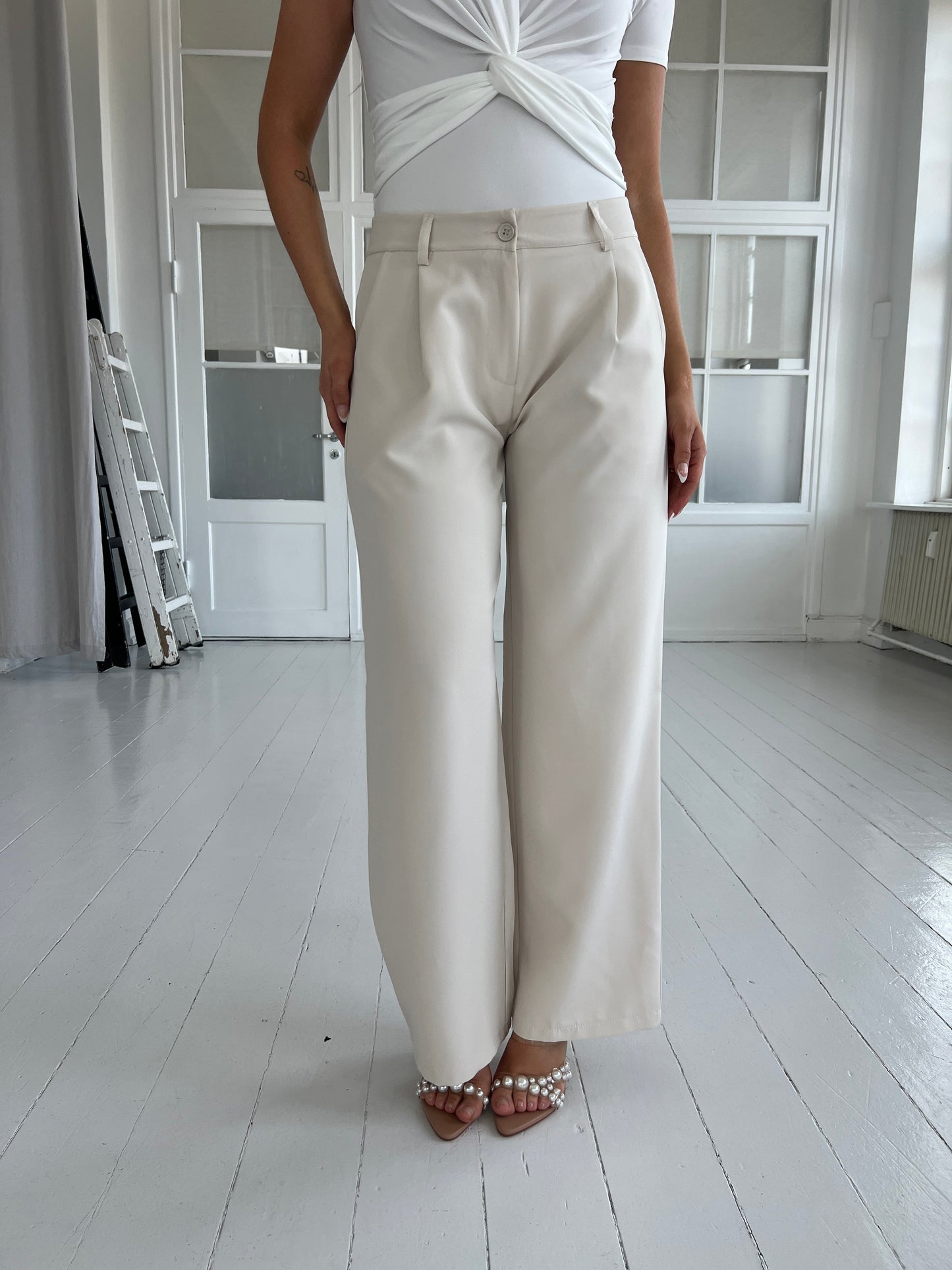 Eight Luxe cream trousers