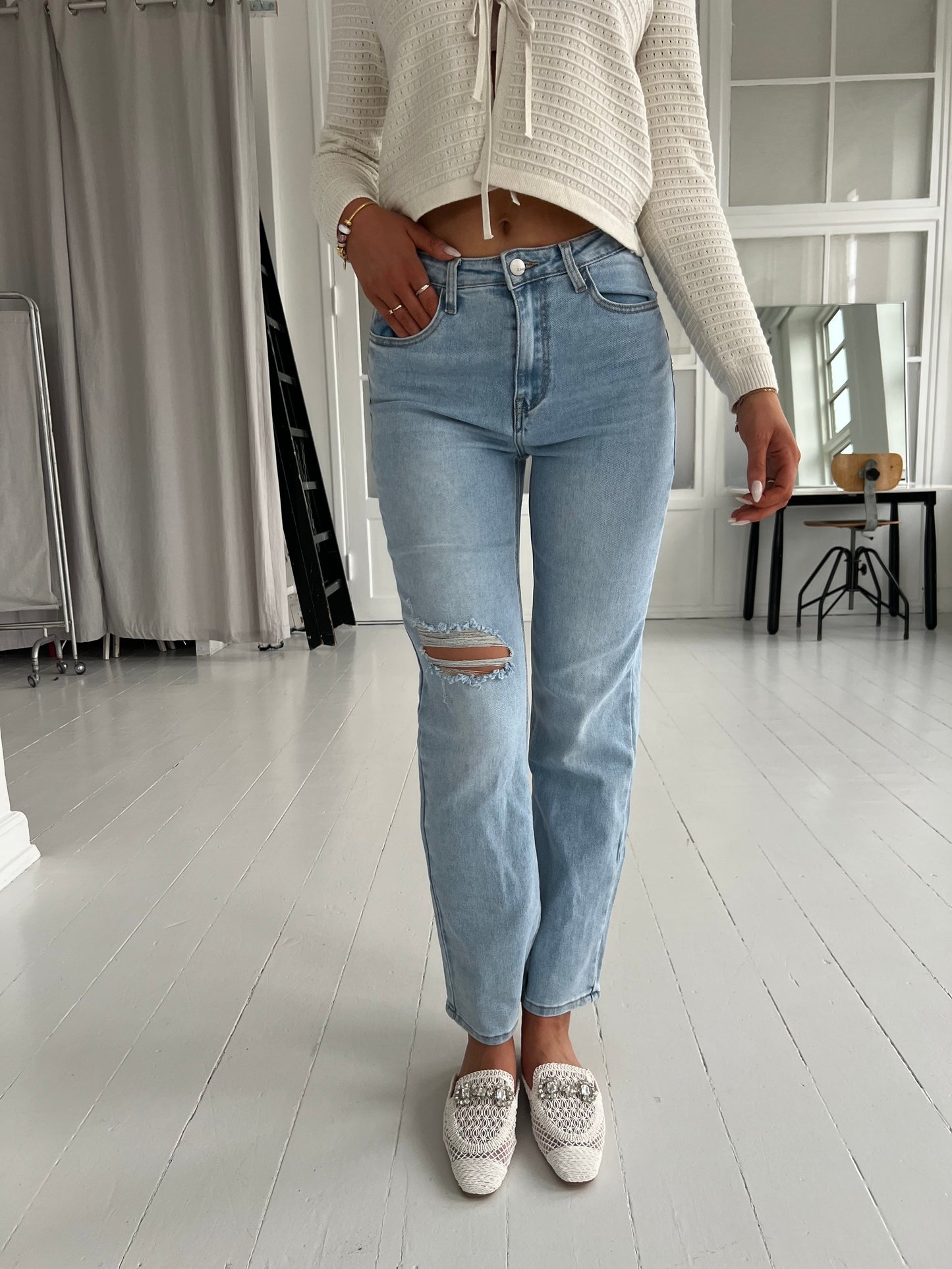 Redial regular fit destroyed jeans