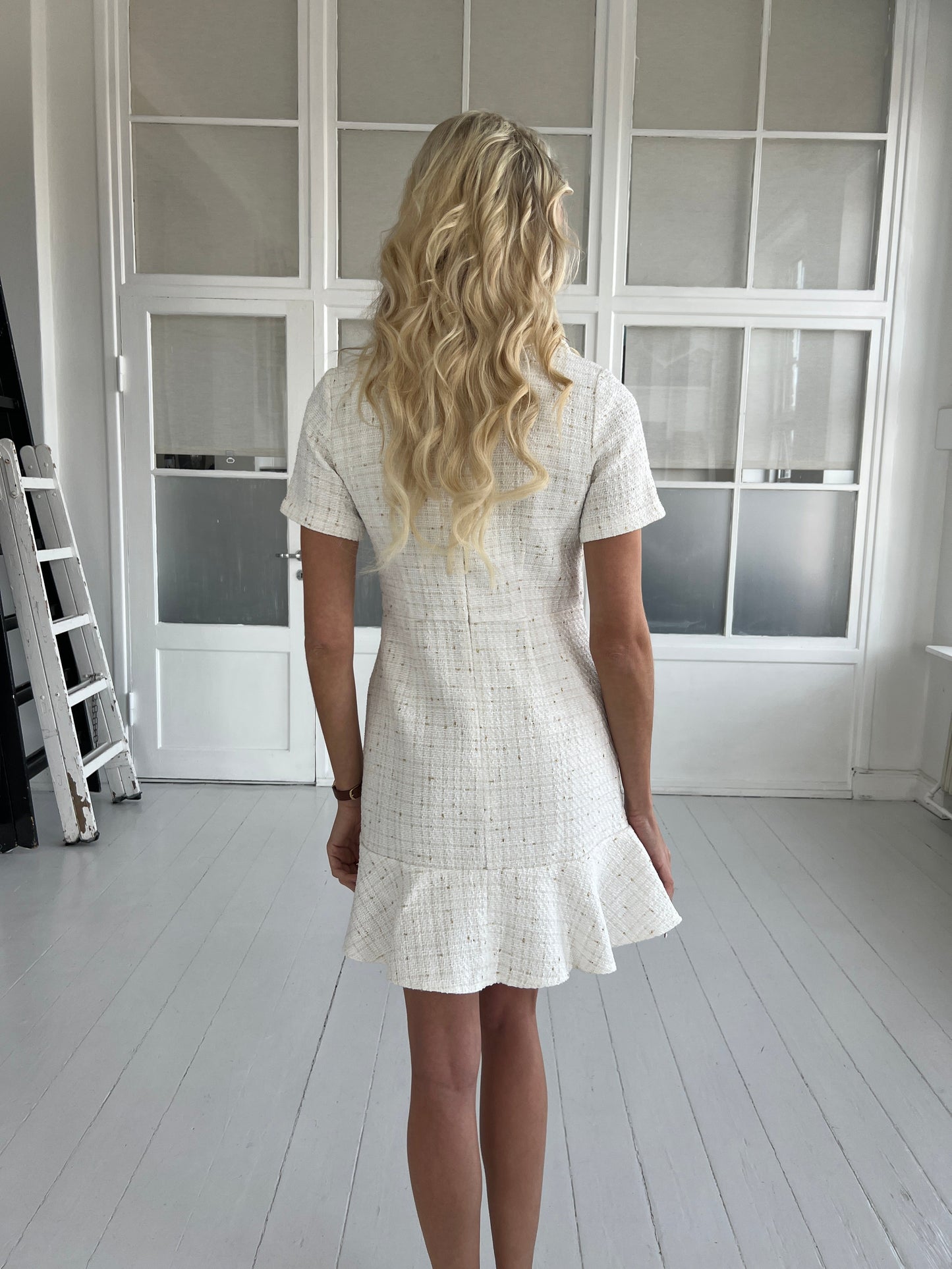 Elli White boucle rose dress white