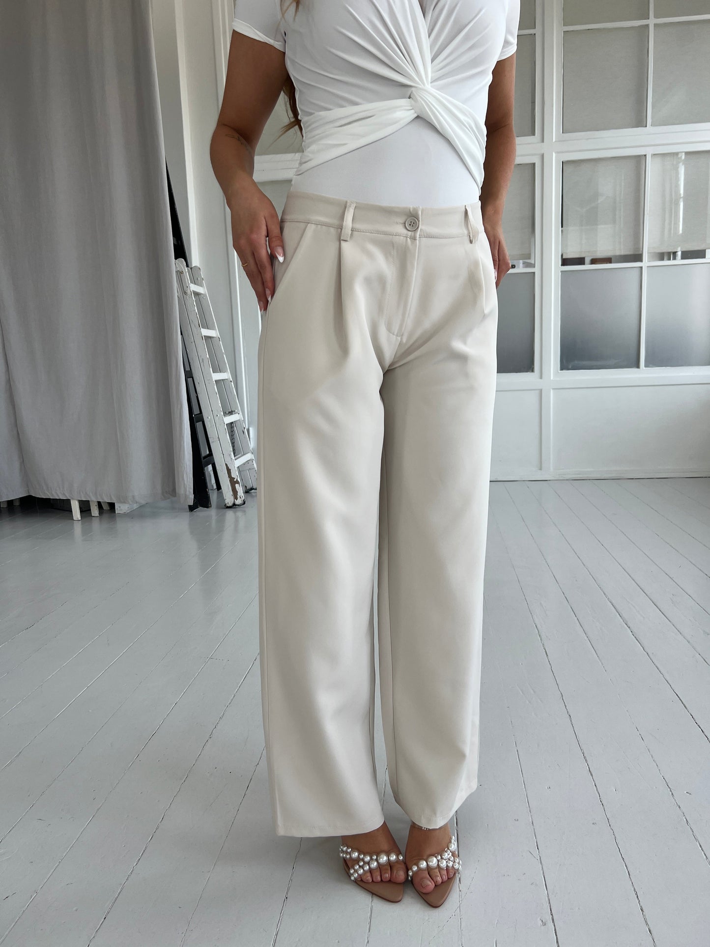 Eight Luxe cream trousers