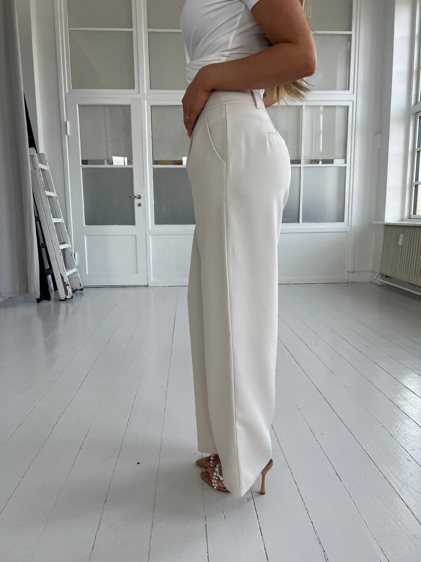 Eight Luxe cream trousers