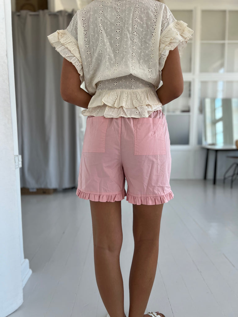 Gaspar Honolulu frill shorts rose (1915)-Bukser-Åberg-Åberg Copenhagen DK