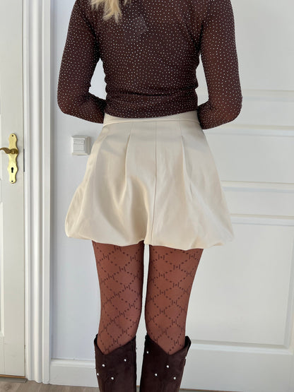 Elli white balloon skirt beige