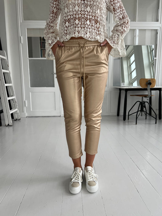 Softy gold faux leather pants (3869)