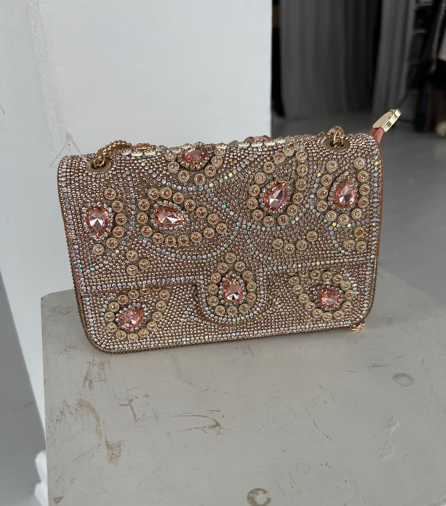 Gallantry rose glitter handbag (908)