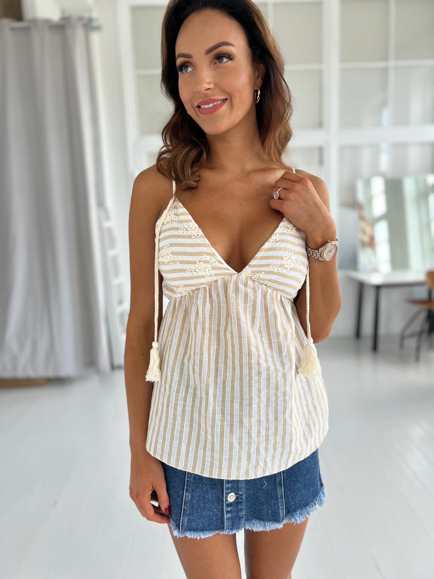 Pinkiss stripe top (4162)-Bluse, bluser, skjorter-Åberg CPH-Åberg Copenhagen DK