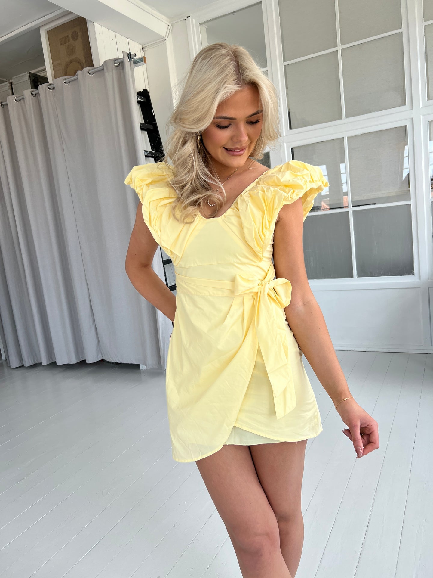 Maya pastel yellow summer dress