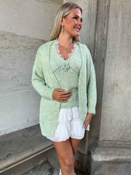 Azaka light green cardigan (5845)