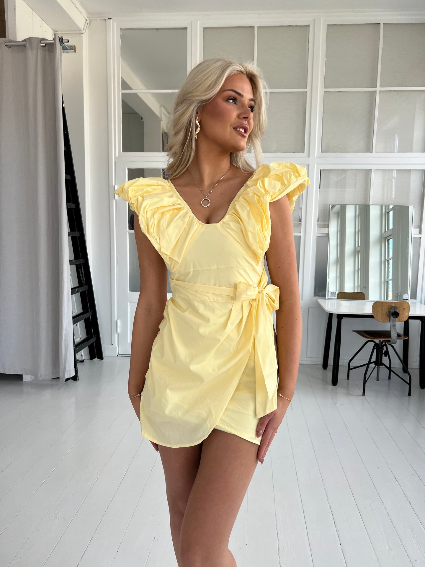 Maya pastel yellow summer dress