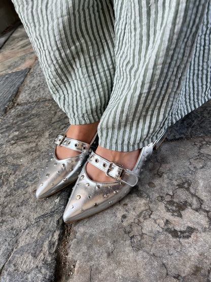 Joia studded silver ballerina