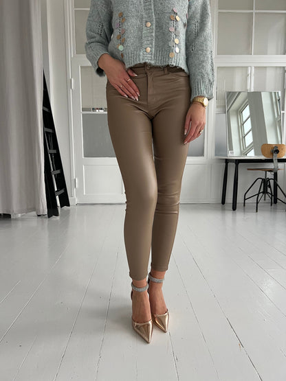 Ana & Lucy taupe push up pants (6826)