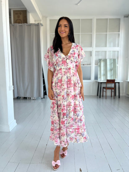 Flam rose flower dress-kjole-Åberg CPH-Åberg Copenhagen DK