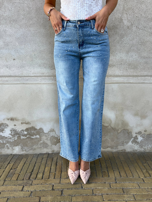 Laulia straight rhinestone jeans