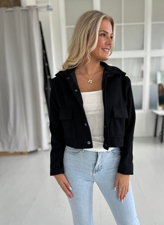 Syma black Jacket (1433)-jakke-Aaberg Copenhagen