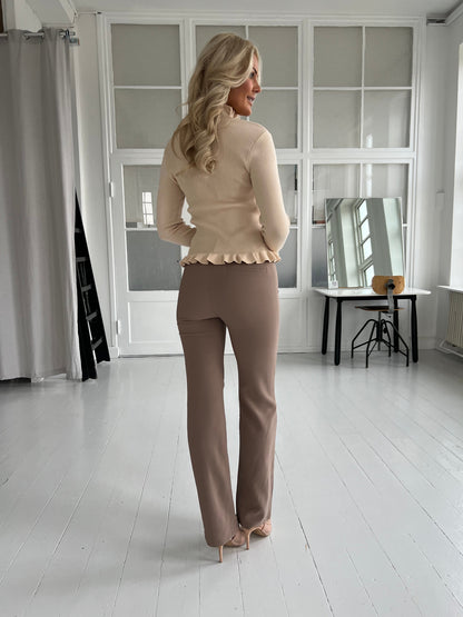 Eight Luxe taupe pants (9406)