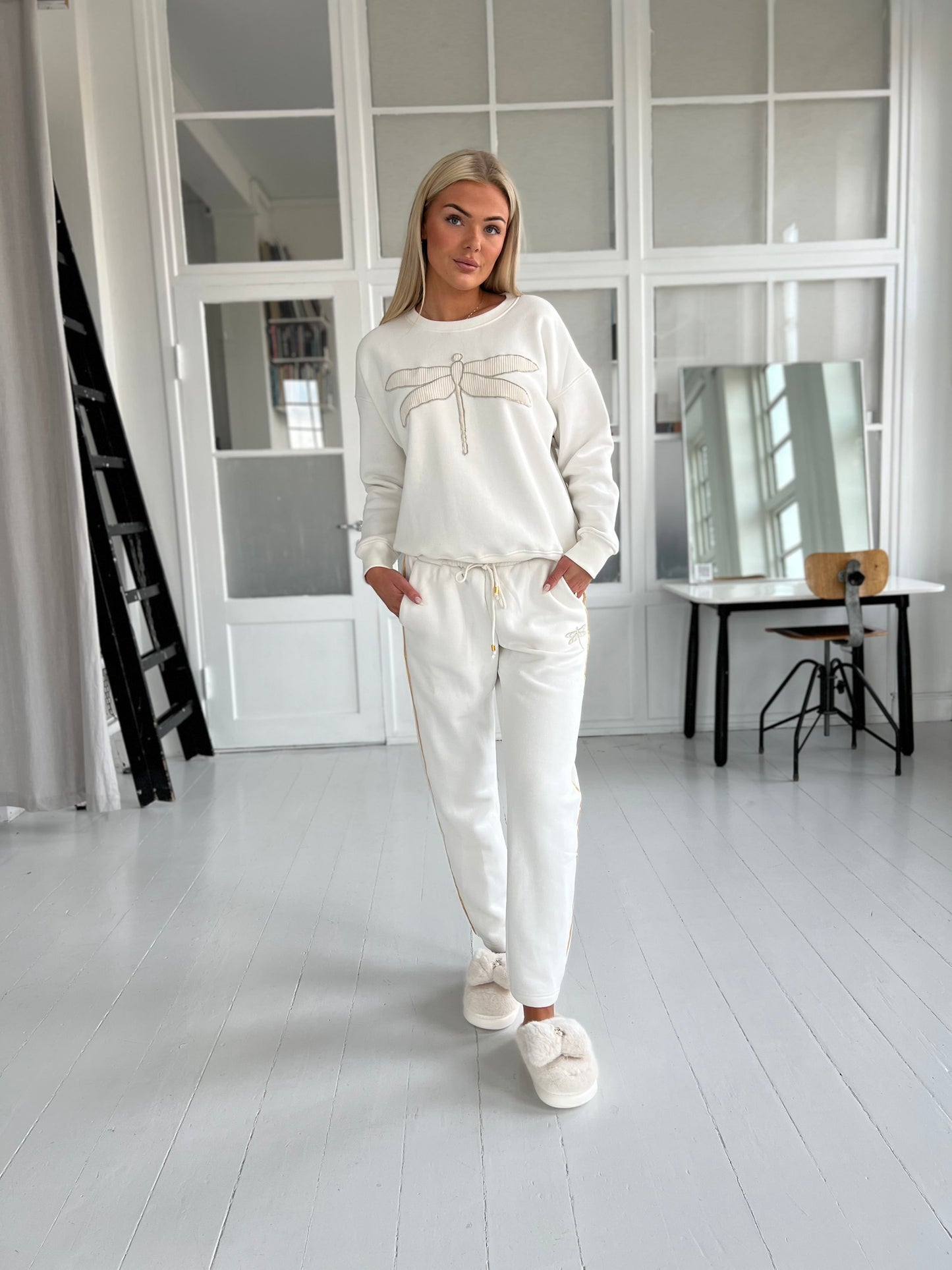 Gaspar roma off white sweatshirt (7323)