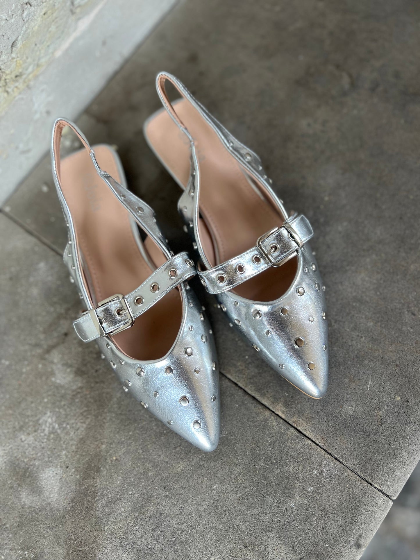 Joia studded silver ballerina (819)