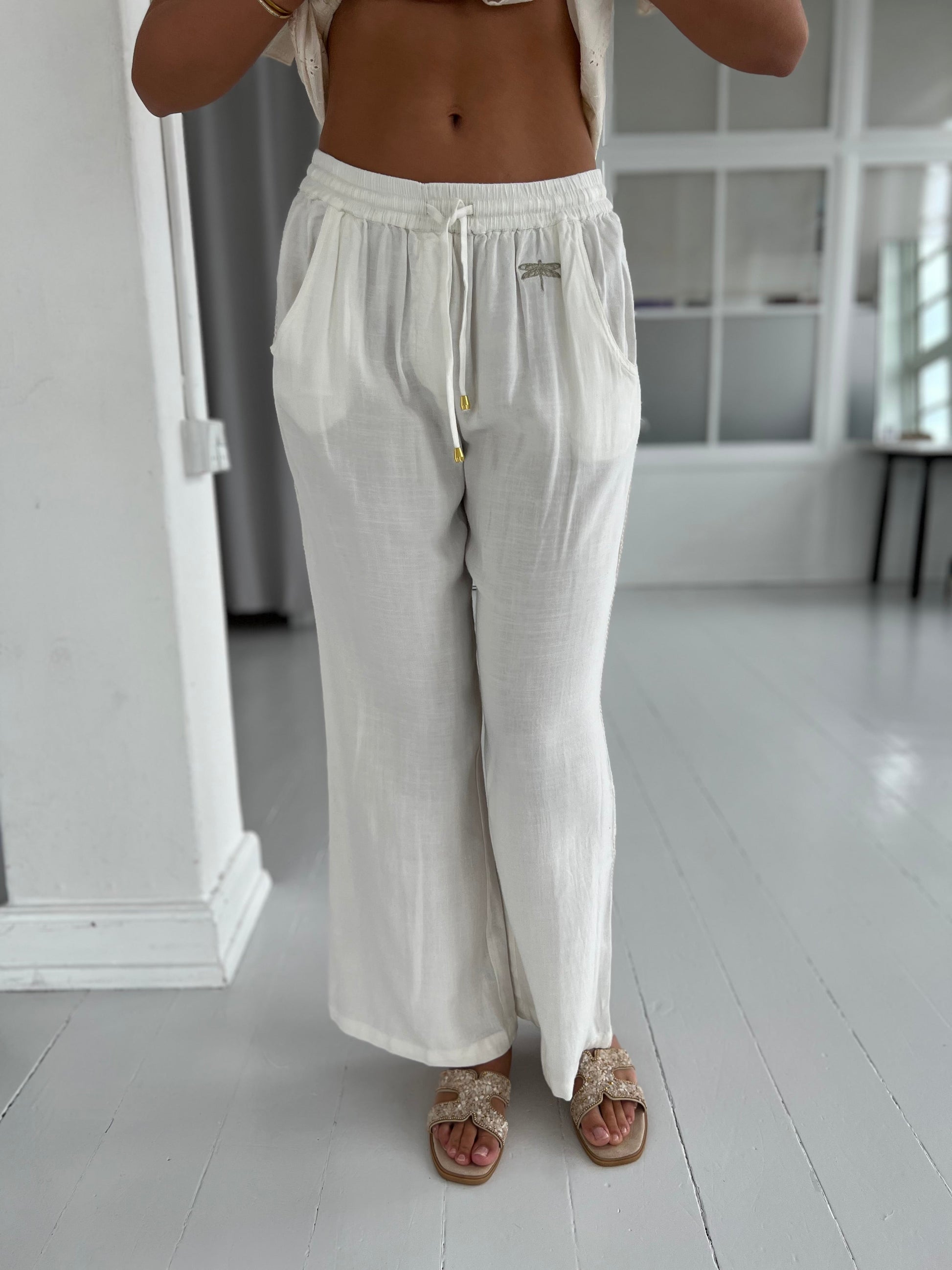 Gaspar Honolulu linen pants (1900)-Bukser-Åberg-Åberg Copenhagen DK