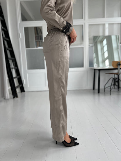 Gaspar Honolulu grey satin pants