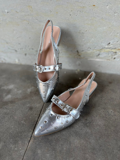 Joia studded silver ballerina