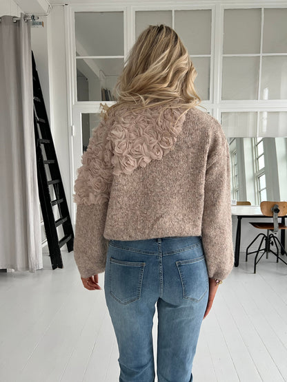 Fleur taupe knit (303) fra webshoppen Aaberg Copenhagen