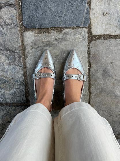 Joia studded silver ballerina