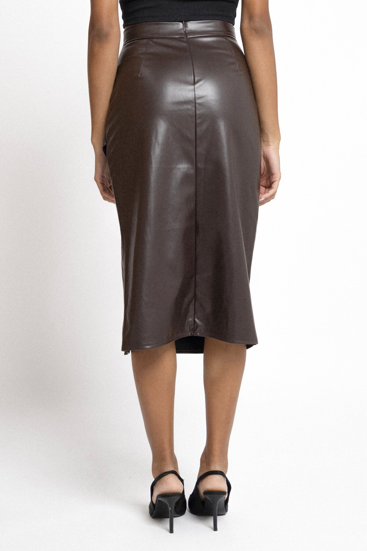 Copperose dark brown skirt (9065) fra webshoppen Aaberg Copenhagen